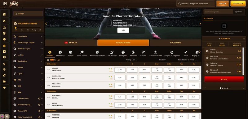 Explore lizaro online casino