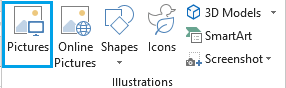MS Excel insert tab pictures