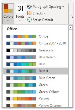 Color Group in MS Word