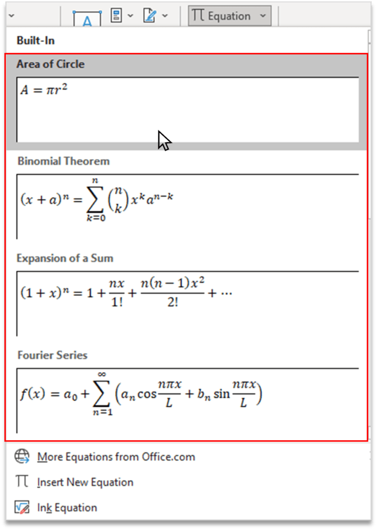 Symbol Group in MS Word