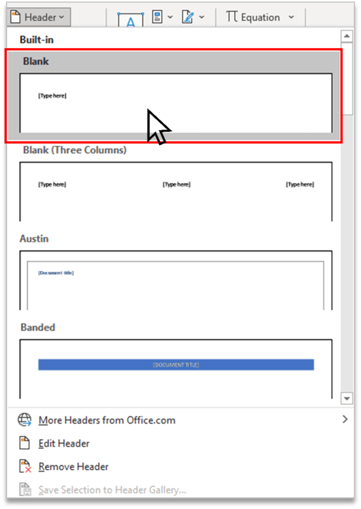 Header & Footer Group in MS Word