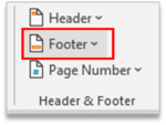 Header & Footer Group in MS Word