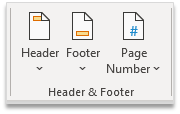 Header & Footer Group in MS Word