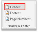 Header & Footer Group in MS Word