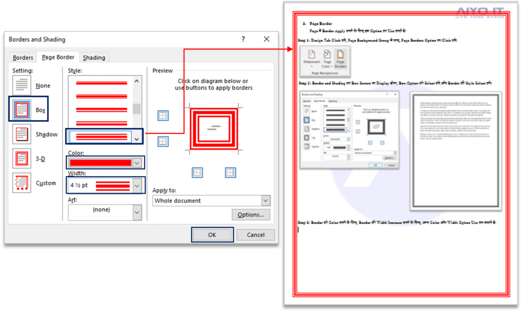 Page Border in MS Word