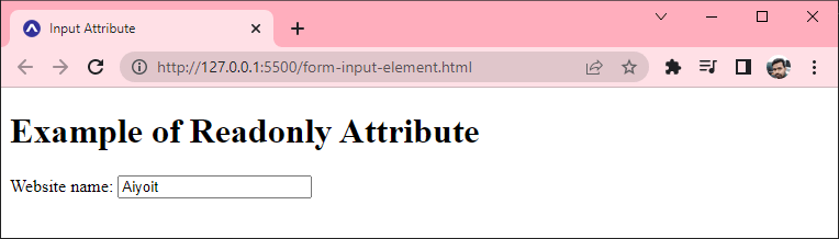 Readonly Attribute