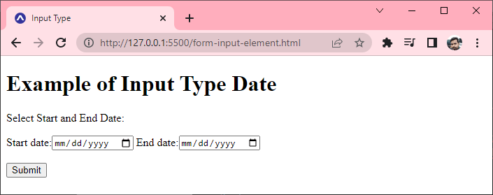 Input Date Type