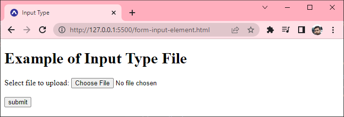 input file type