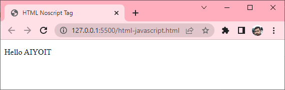 what is noscript tag