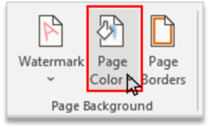 Page Color in MS Word