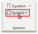 Symbol Group in MS Word