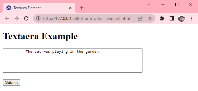 HTML Textarea Element