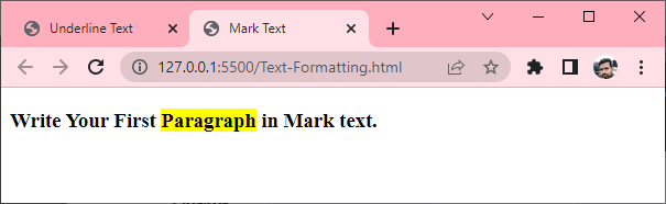 html mark