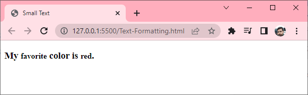 html small