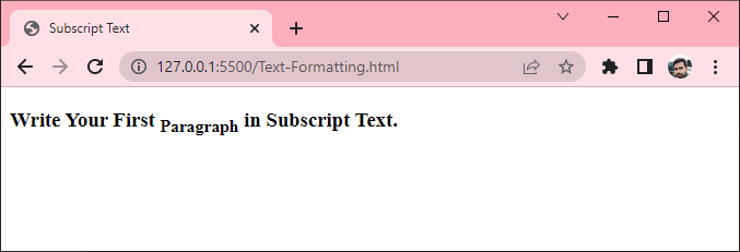 html subscript