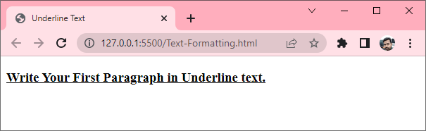 Html underline