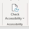 Accessibility in Review Tab