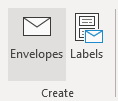 Envelopes in Create Group