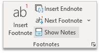 Show Note in reference tab