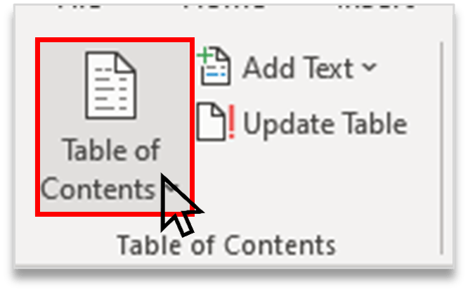 How to create & update a Table of Contents in MS Word