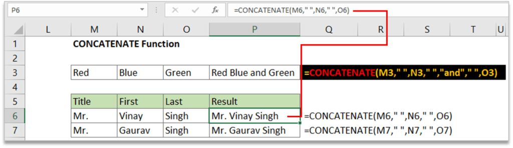 Concatenate Formula in Excel