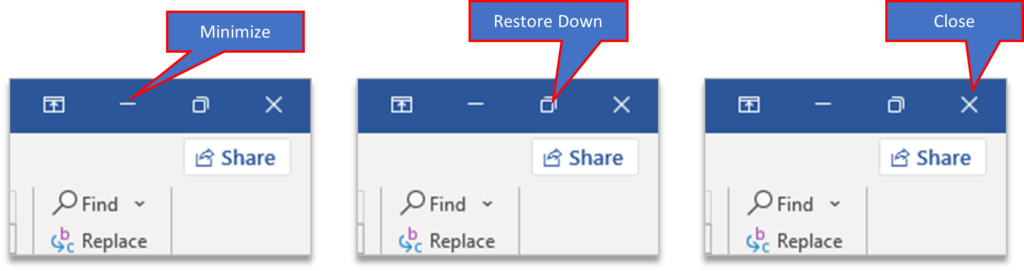 Control Button in MS Word