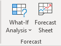 Forecast in Data Tab