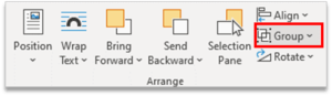 Group Option in Arrange Group