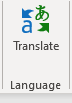 Language in Review Tab