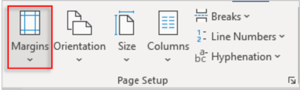 Margin in page Setup