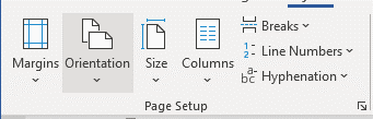 Page Setup in MS Word