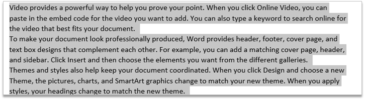 Spacing in Paragraph Group