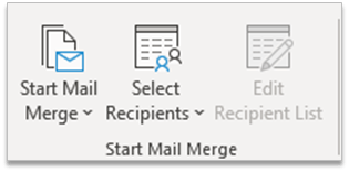 Start Mail Merge Group