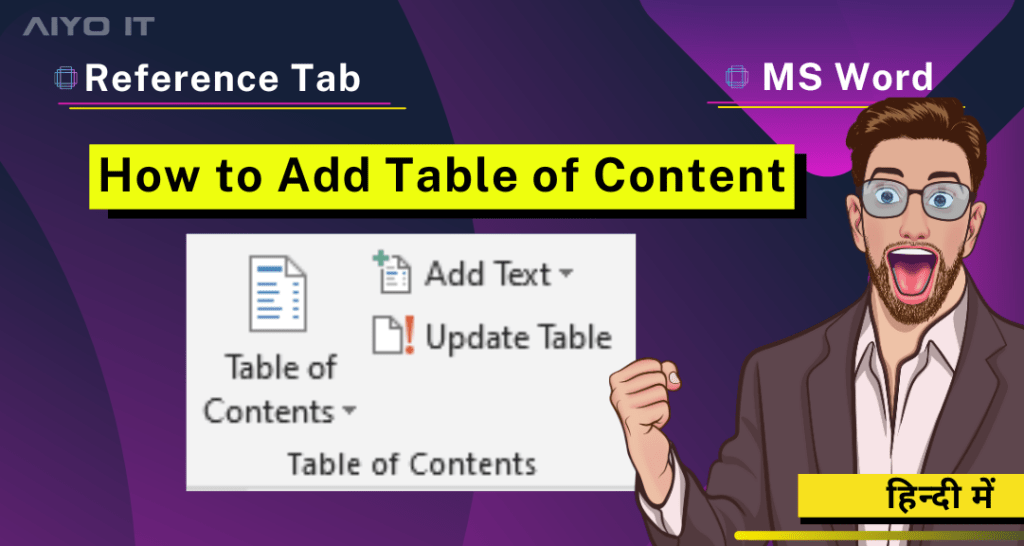 Table of Contents in MS Word