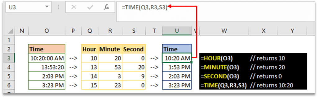 Time Formula in Excel