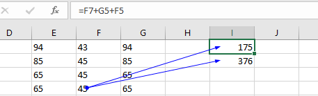 Trace Dependents in Formulas Tab