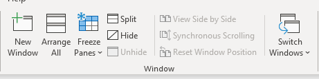 Window in View Tab