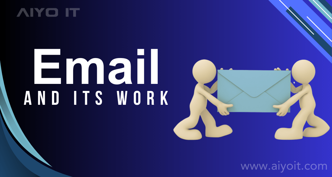 Email and its work with blue background
