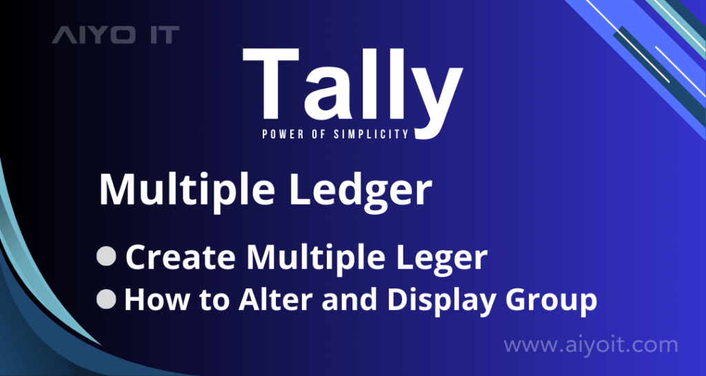 How to Create Multiple Ledger in Tally