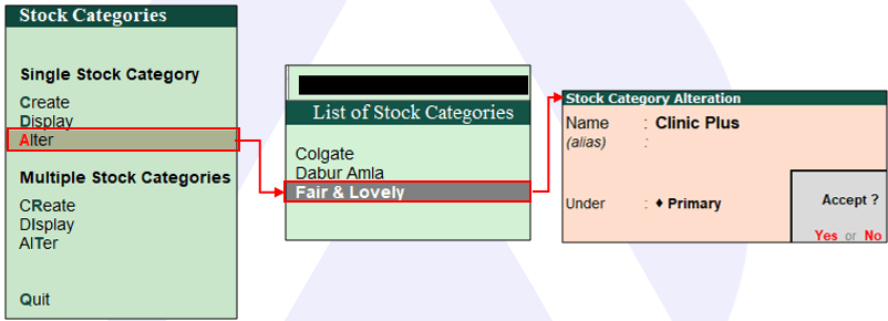 How to Display Stock Categories in tally?​